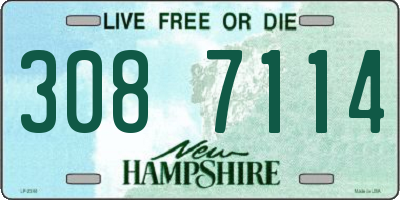 NH license plate 3087114