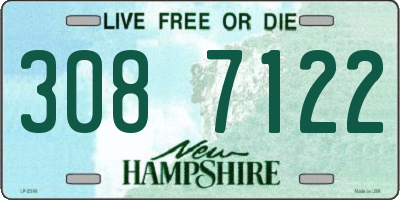 NH license plate 3087122