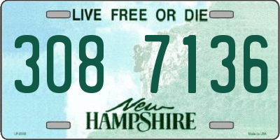 NH license plate 3087136