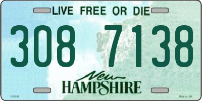 NH license plate 3087138