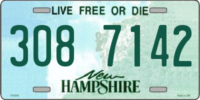 NH license plate 3087142