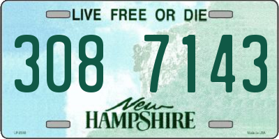 NH license plate 3087143