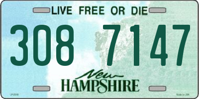NH license plate 3087147