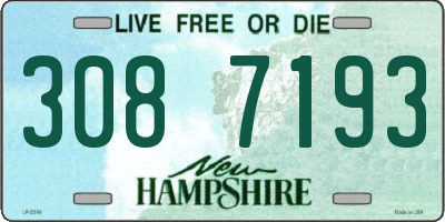 NH license plate 3087193