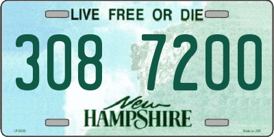 NH license plate 3087200