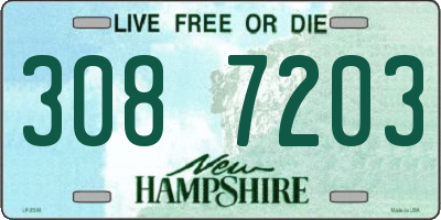 NH license plate 3087203