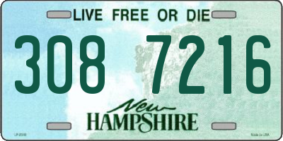 NH license plate 3087216