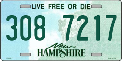 NH license plate 3087217