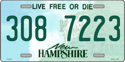 NH license plate 3087223