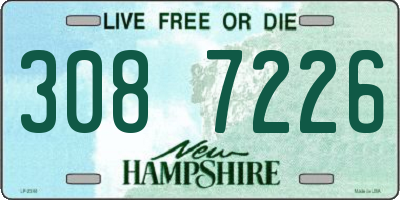 NH license plate 3087226