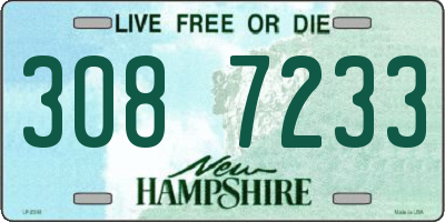 NH license plate 3087233