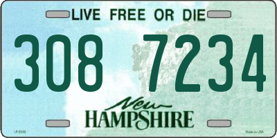 NH license plate 3087234