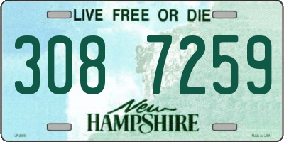 NH license plate 3087259