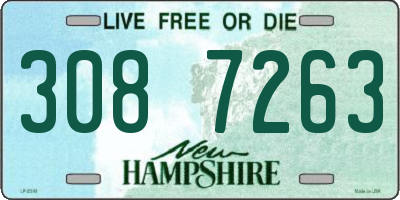 NH license plate 3087263