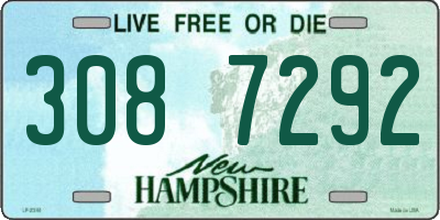 NH license plate 3087292
