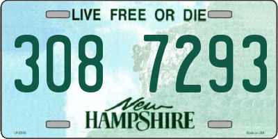 NH license plate 3087293