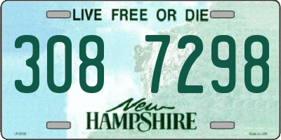 NH license plate 3087298