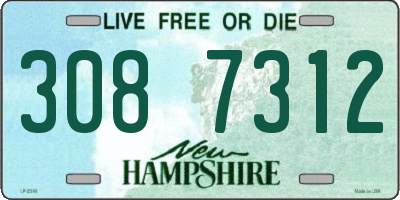 NH license plate 3087312