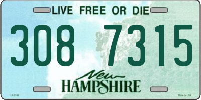 NH license plate 3087315