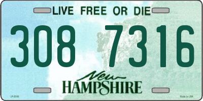 NH license plate 3087316