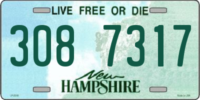 NH license plate 3087317