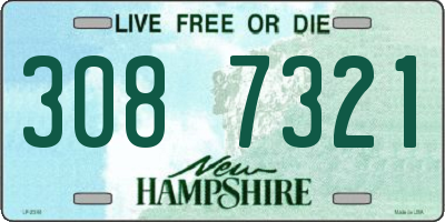 NH license plate 3087321