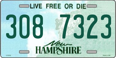 NH license plate 3087323