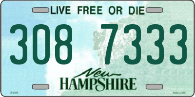 NH license plate 3087333