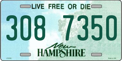 NH license plate 3087350