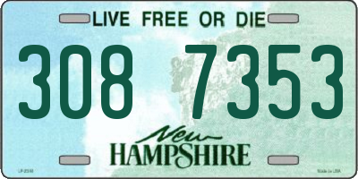 NH license plate 3087353