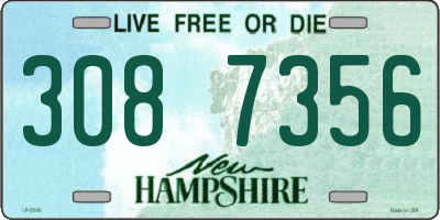 NH license plate 3087356
