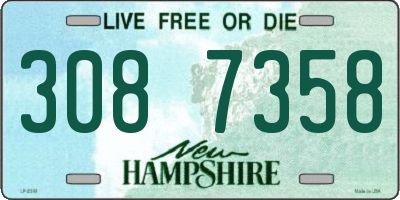 NH license plate 3087358