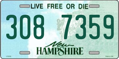 NH license plate 3087359