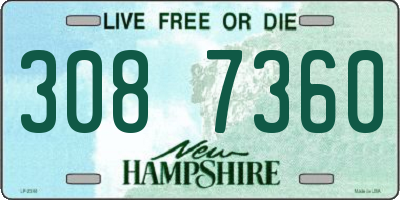 NH license plate 3087360