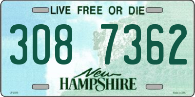 NH license plate 3087362