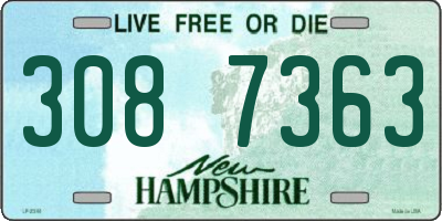 NH license plate 3087363