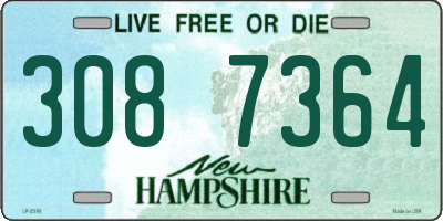 NH license plate 3087364