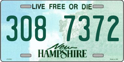 NH license plate 3087372