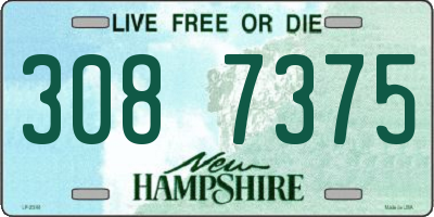 NH license plate 3087375