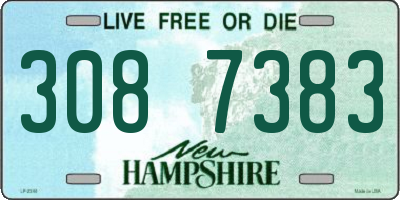 NH license plate 3087383