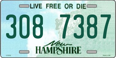 NH license plate 3087387