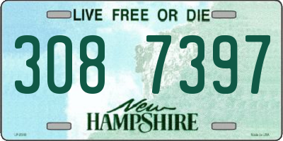 NH license plate 3087397