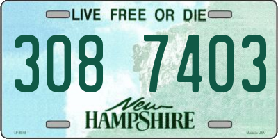 NH license plate 3087403