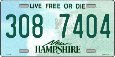NH license plate 3087404