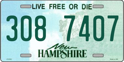 NH license plate 3087407