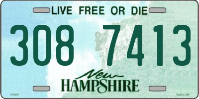 NH license plate 3087413