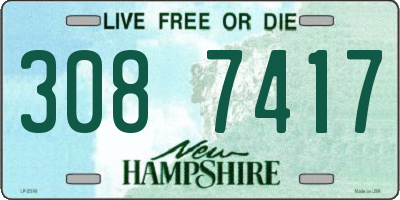 NH license plate 3087417