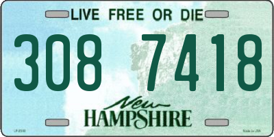 NH license plate 3087418