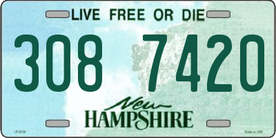 NH license plate 3087420