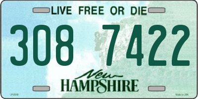 NH license plate 3087422